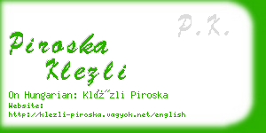 piroska klezli business card